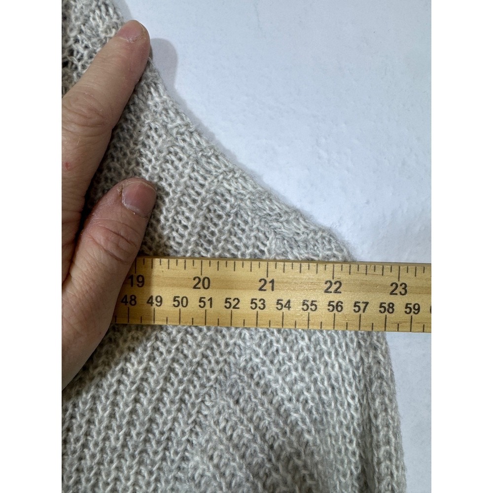 Abercrombie & Fitch Womens Gray V-Neck Knit Sweater Dress Size Small Preppy Fall - Picture 13 of 14